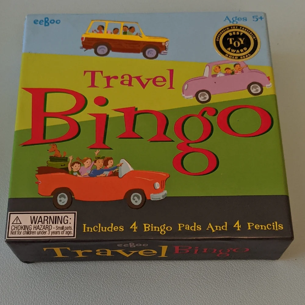 Travel Bingo Eeboo Brand New Car Ride Game